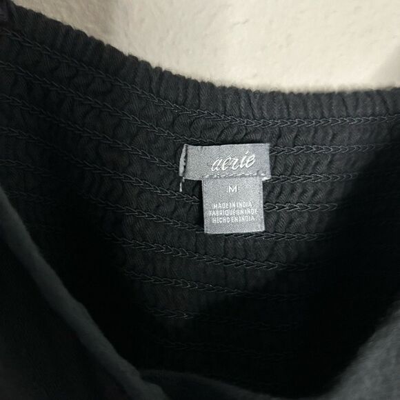 Aerie Wide Strap Crossover Bralette in Black Size M - Picture 5 of 8